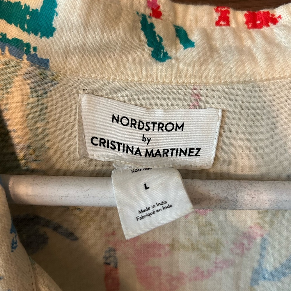 Abstract Multicolor Scribble Face Print Tiered Sh… - image 5